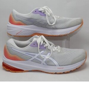 Asics GT-1000 11 Womens Running Shoes Grey White Peach 1012B197 Size 11